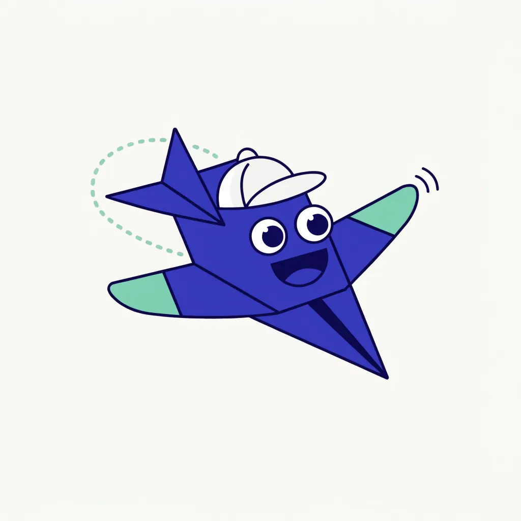 Dash, SlotPilot's paper-plane mascot, waving hello